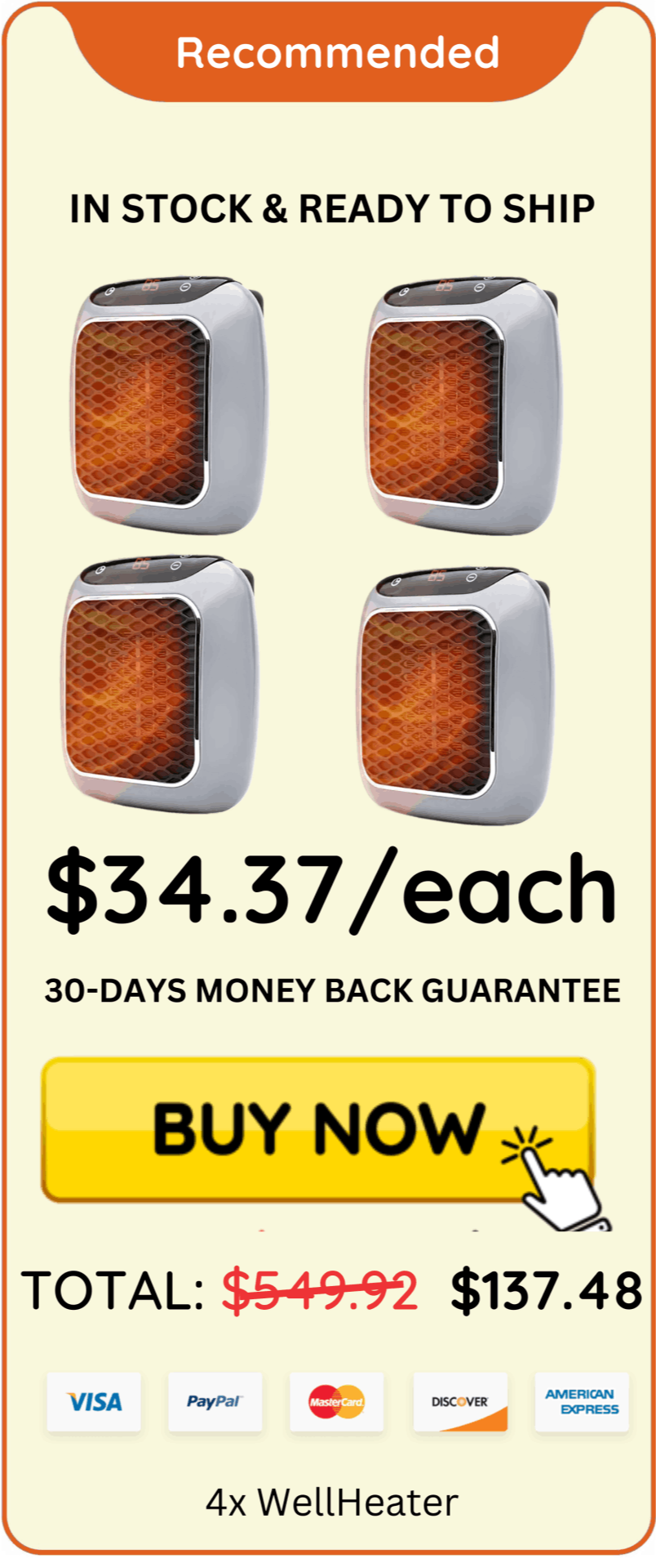 Well Heater offer price 