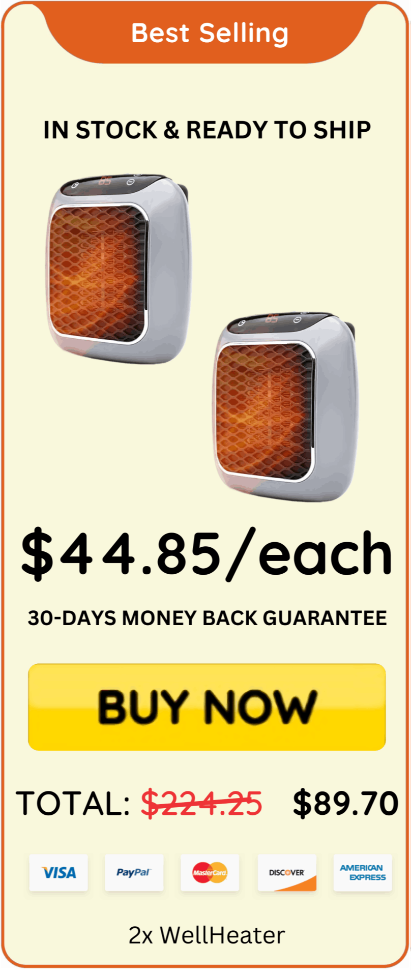 Well Heater package offer price 