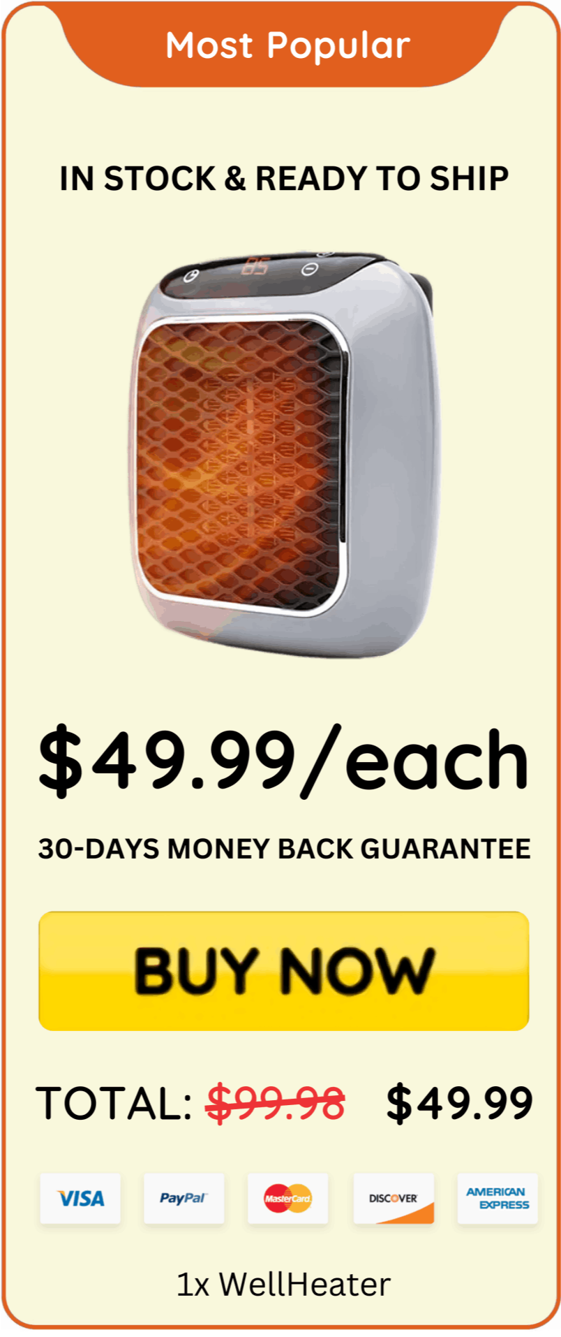 Well Heater offer price 